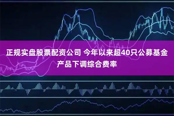 正规实盘股票配资公司 今年以来超40只公募基金产品下调综合费率